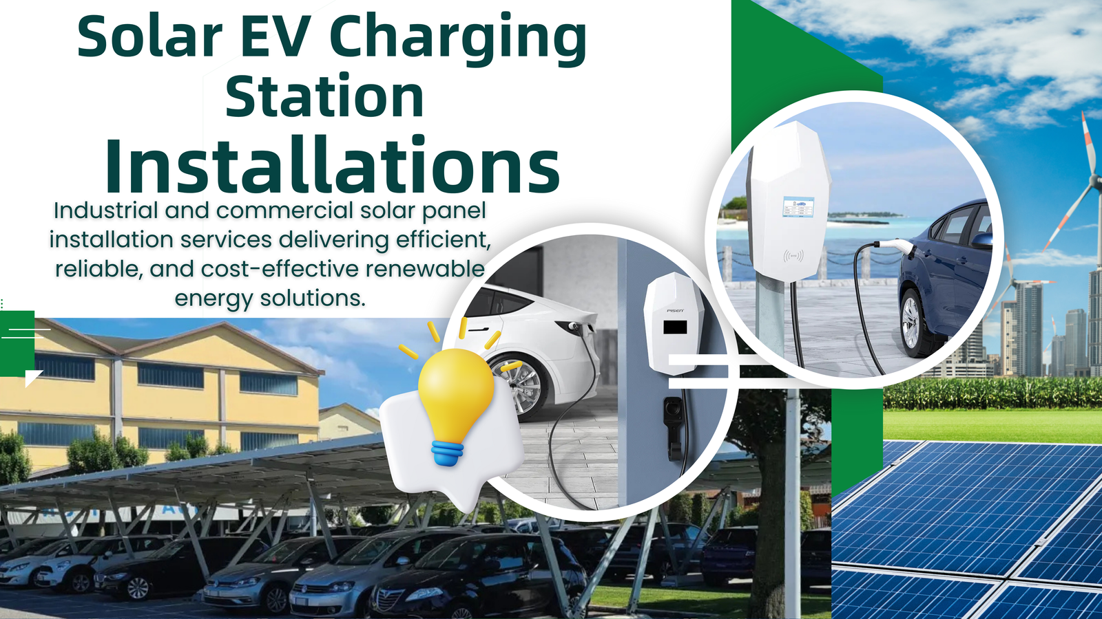 Installation of EV Charging Stations, Solar Car Ports & Smart Energy